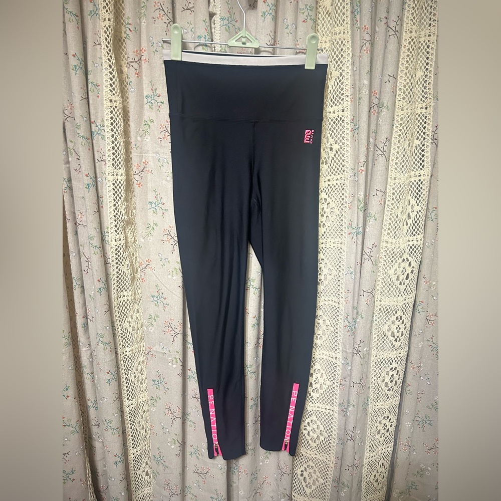 PE Nation Steady Run Leggings In Blk/Pink Size Small